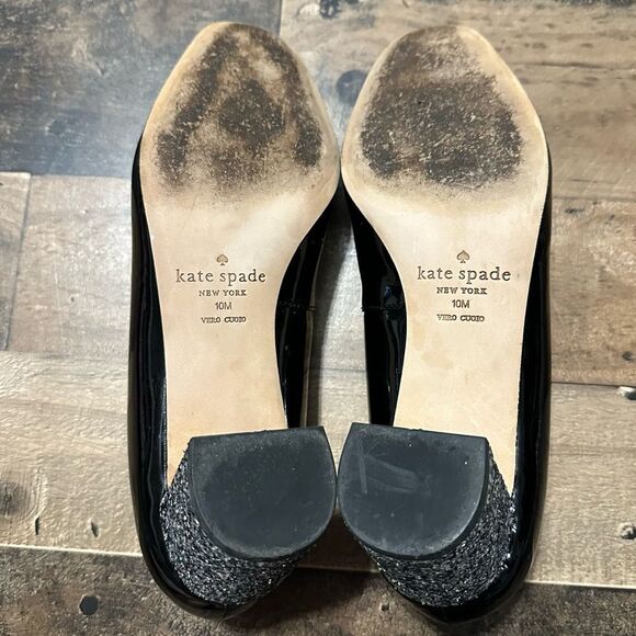 Kate Spade ‘Anastasia’ Glitter Block Heel Pumps - Picture 5 of 7